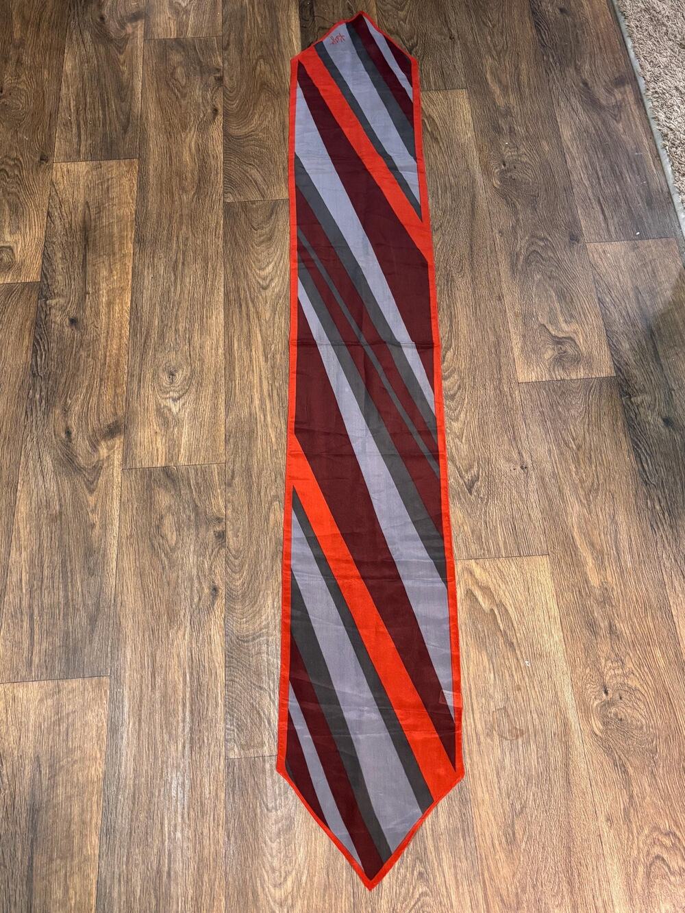 Katja Vintage Scarf Wrap Shawl Red Blue Multi Colored Women’s Silk